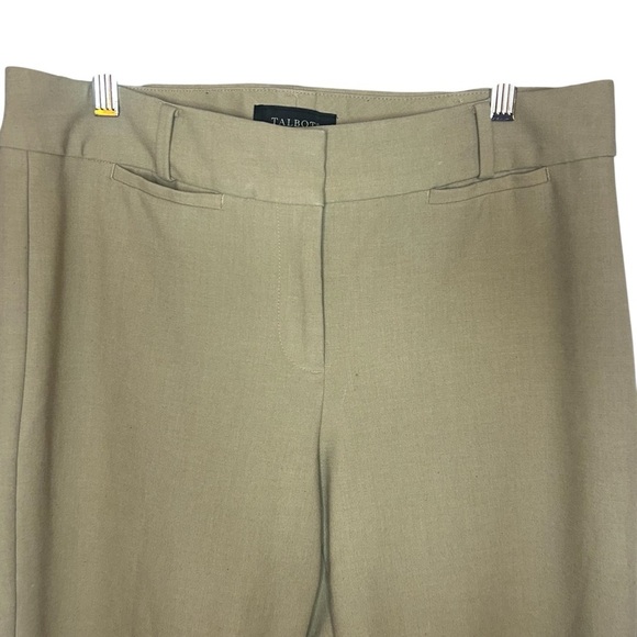 Talbots Curvy Straight Leg Pants Tan Camel Double Weave size 8 - Picture 10 of 12
